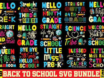 Back to School SVG Bundle 3d animation branding graphic design logo motion graphics ui