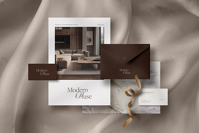 Modern Muse Interior Design Studio - Branding brand branding design elegant graphic design interior interior design logo logodesign logodesigner luxury luxurybranding minimal mockup vector