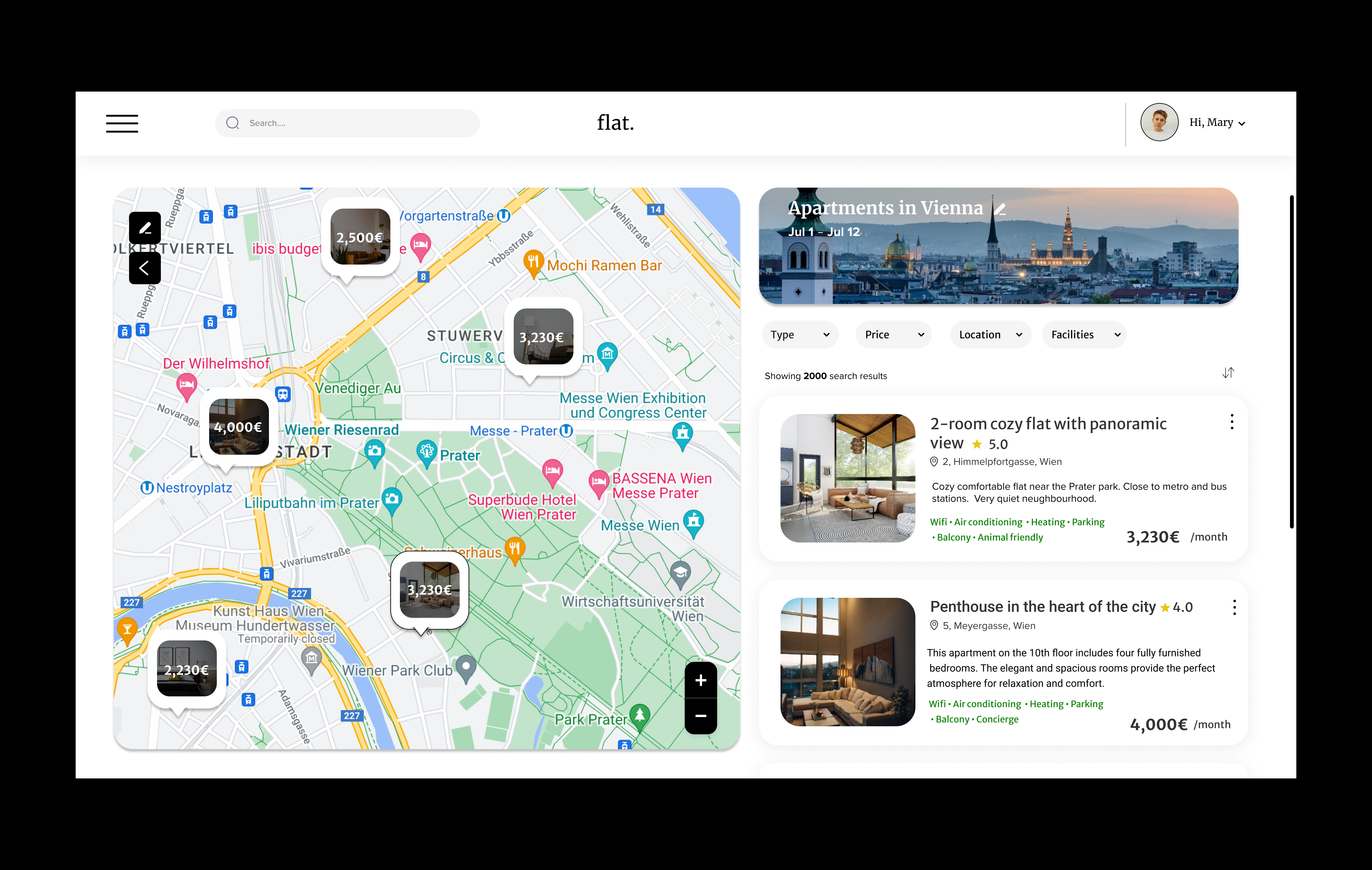 Flat booking web app booking booking platform ui ui design uiux web app