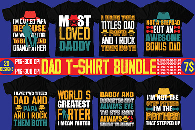Dad T-shirt Bundle app branding design graphic design illustration logo svg ui ux vector