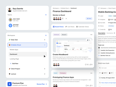 UI Component - Task Management component dashboard dashboard component management product design productivity project project management task task management team management todo ui ui component uidesign uiux