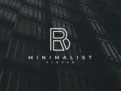 Letter R B Minimalist Monogram Logo alphabet b branding design font graphic design letter letter b letter r lettering logo logo design minimal minimalist modern monogram r simple text typography
