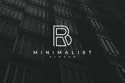 Letter R B Minimalist Monogram Logo alphabet b branding design font graphic design letter letter b letter r lettering logo logo design minimal minimalist modern monogram r simple text typography