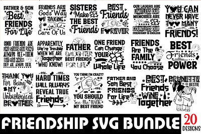 Friendship SVG Bundle app branding design graphic design illustration logo svg ui ux vector