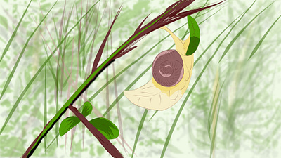 Snail graphic design illustration nature pastoral