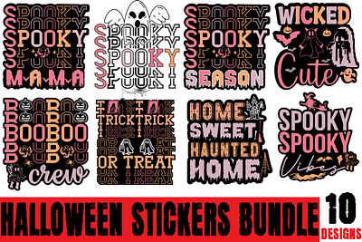 Halloween Sticker Bundle app branding design graphic design illustration logo svg ui ux vector