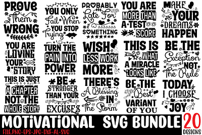 Motivational SVG Bundle app branding design graphic design illustration logo svg ui ux vector