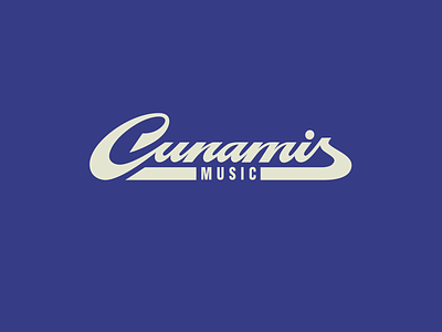 Cunamis bold branding calligraphy cunamis custom design films flow idea identity lettering logo music production retro script tsunami type vintage wave