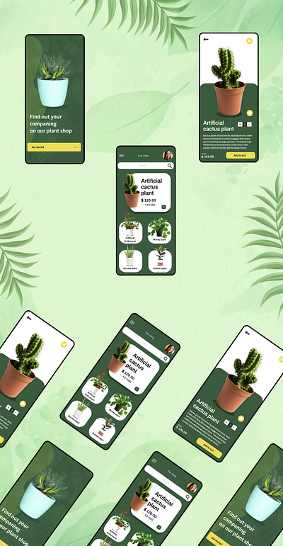 Plant UI Design adversting design graphic design ui