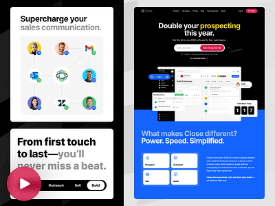 Close.com: SaaS Website Revamp (Live) case study animation conversion rate optimisation homepage homepage animation marketing website saas saas website saas website animation showreel animation web design webflow webflow development website website revamp