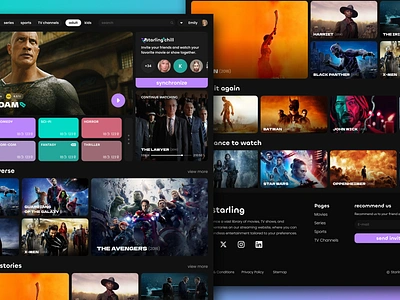 Starling Streaming Website design starling streaming ui ux website