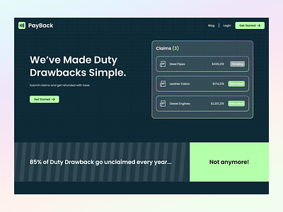 PayBack - Duty Drawbacks b2b ecommerce saas services