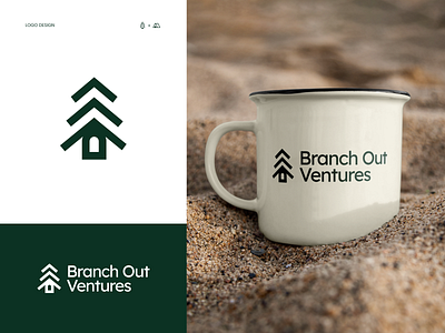 Branch Out Ventures Logo🌲 branding camping camping logo graphic design green logo logo natural natural logo startup tree tree logo