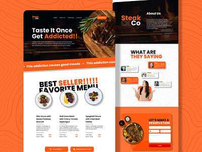 Restaurant Landing Page Website Design business delivery food illustration landing page restaurant ui ui ux website