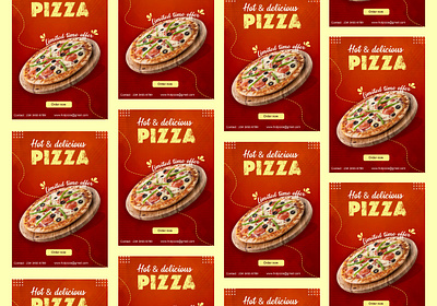 Social media post #PIZZA# adversting graphic design social media post