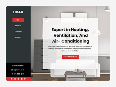 HVAC Service Hero Section UI design hero section ui design hvac hero ui hvac landing pag ui hvac service page ui hvac service website ui ui design