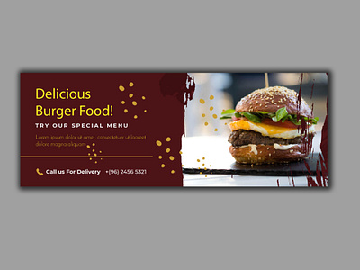 Burger Facebook Cover Templates marketing