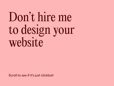 Don't hire me to design your website advice funny illustration meme webdesign