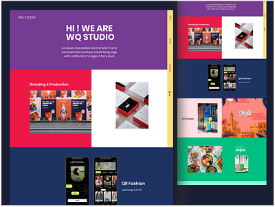 WQ - Web Studio apps branding graphic design logo set design studio ui ui ux ui design uidesign visual identity web web design website