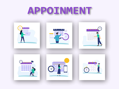 Appoinment Management Animation Pack 2d animation after effect animation appointment calendar appointment reminder business calendar concept design hospital illustration important management marketing office people reminder schedule suraiya yasmin mili time