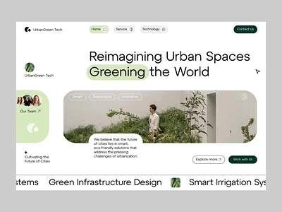 Smart Irrigation Systems Landing Page agriculture agrotech animation bio drinage energy environment flowers gallery greening home page interactions irriigation landing page modern design plants qclay renewable seed technology