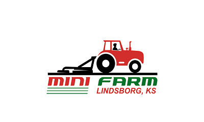 Mini Farm and Tractor combine logo design agriculture logo branding creative design farm logo minimal new logo simple tractor unique logo