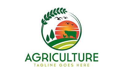 Agriculture and Farm logo design agriculture branding colorful combine creative design farm garden logo minimal new logo unique logo