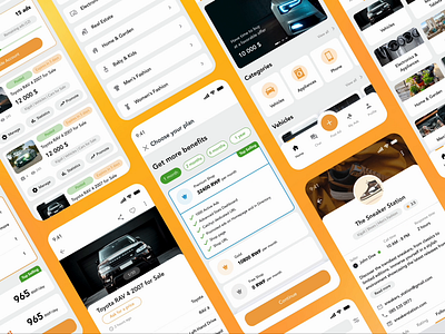 Marketplace for buyers and sellers ✦ Light & Dark mode ads advertisement animation buyer categories dark mode light mode marketplace mobile app plan product seller shop ui ux