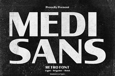 Medisans design font inumocca lettering logo retro typeface typography vintage