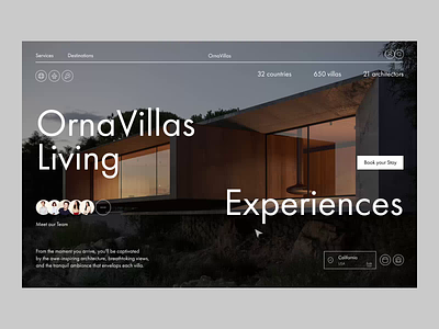 Real Estate Landing Page agent animation architecture booking building design exterior design hotel landing page living modern house motion graphics property real estate room saas startup ui ux villa web design