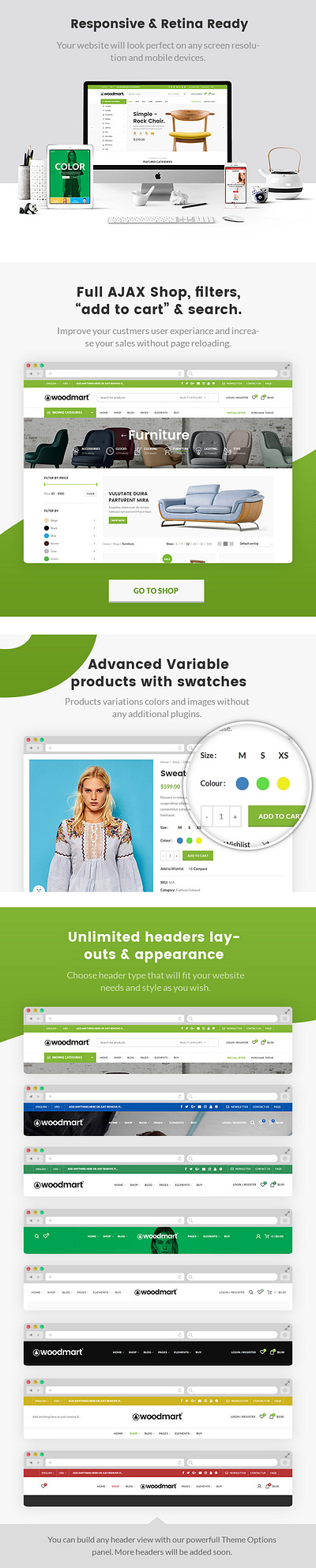 Woodmart - Responsive Shopify Template woocommerce templates
