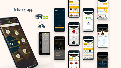 Delivery App design _ Rgo app des delivery app design logo ui