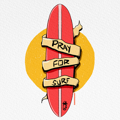 Pray For Surf (Part 3) beach beach apparel datradman design hand drawn illustration surf surf apparel surf art surf branding surf illustration surfboard surfing