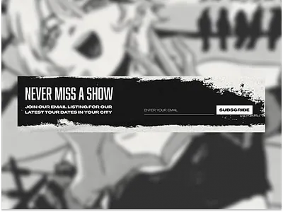 Day 026 - Subscribe 2d dailyui dailyui026 emaillisting grunge hardcore newsletter subscribe ui webdesign
