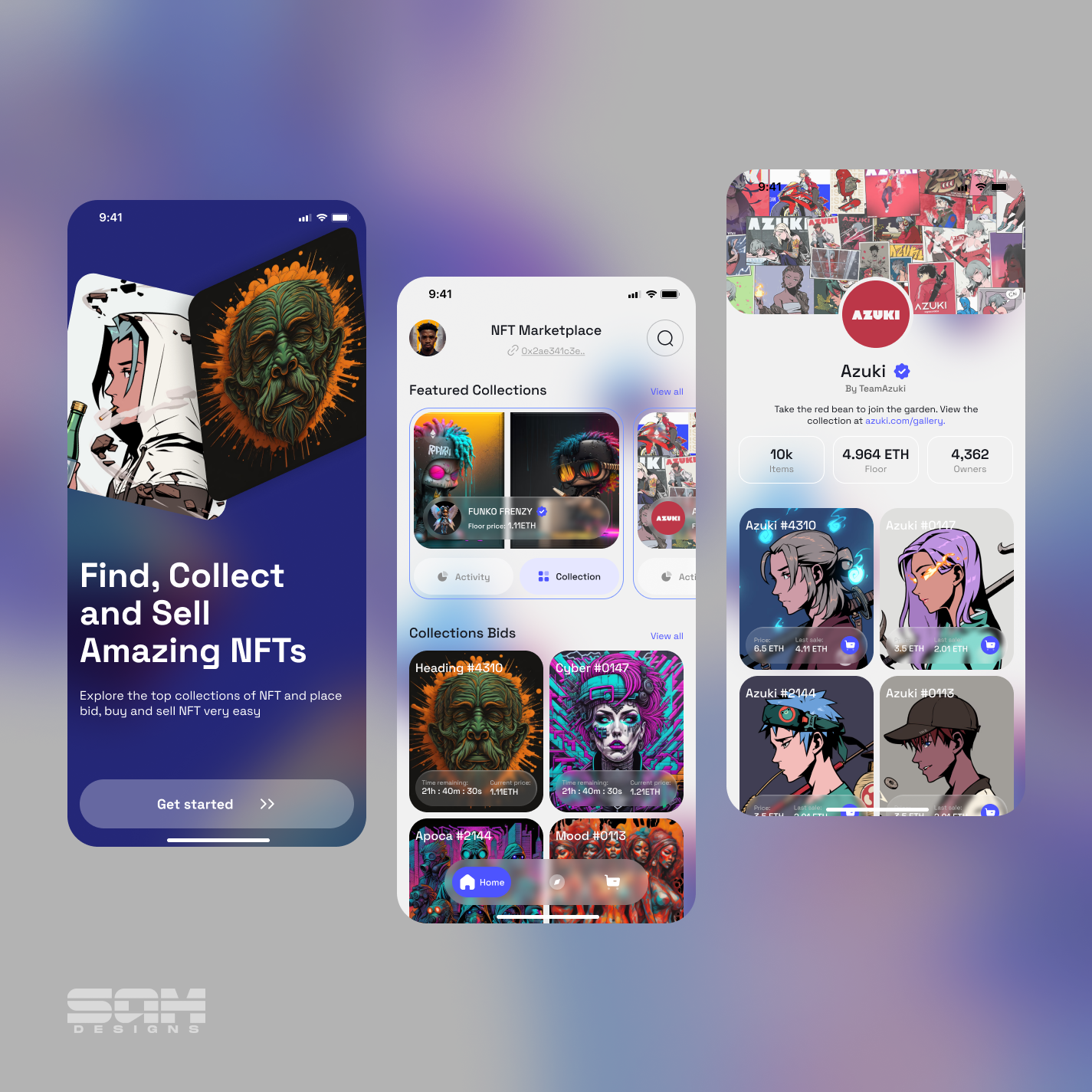 NFT Marketplace app by Samuel Igboji on Dribbble