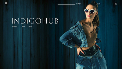 Indigohub - Denim Clothing Web Landing Page animation app art branding clothing denim design graphic design icon illustration landing page logo minimal modern ui ux website