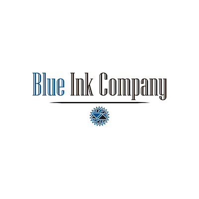 Blue Ink Company Logo advertising branding design graphic design illustration logo photo ui ux vector