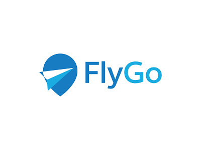 FlyGo brand identity design fly location logo logos plane tour travel zone
