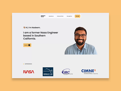 Engineer Portfolio Site lottie web design webflow website design
