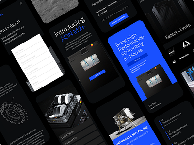 Full Design Scope for NASA's Industrial 3D Printers design graphic design landing page ui web website