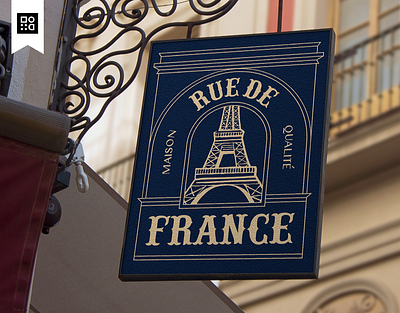 Rue de France brand branding france french logo visual identity