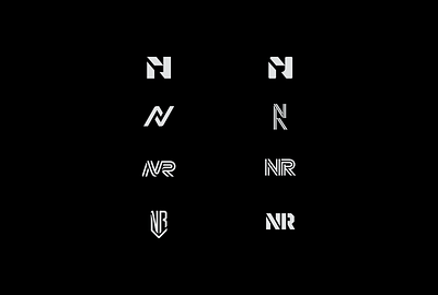 NVR Lettermark explorations brand design identity jardologo lettermark logo logobrand monogram