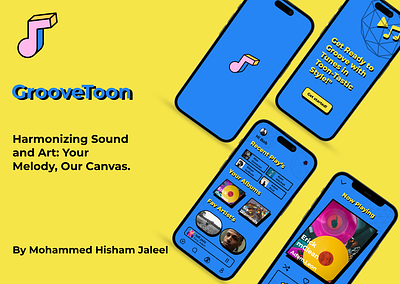 Groove Toon-Music Player design graphic design musicplayer ui