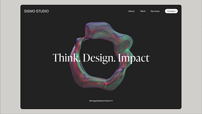 Sismo Studio Homepage 3d branding graphic design homepage product design studio ui ui design webdesign