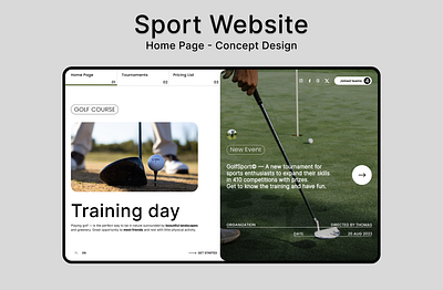 Sport Website - Home Page branding design graphic design ui ux