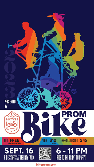 Bicycle Collective Bike Prom Poster branding cycling design illustration poster