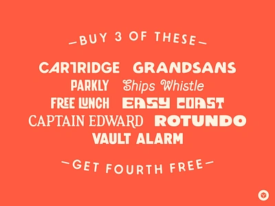 Buy 3 get 4 fonts type typedesign