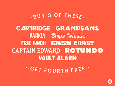 Buy 3 get 4 fonts type typedesign