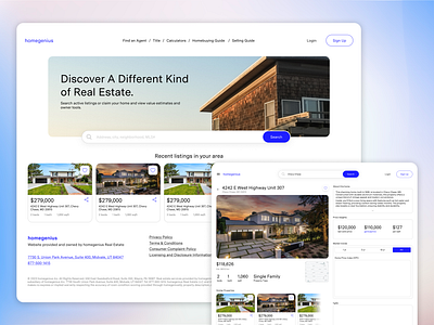 Real Estate Search - Redesign property design property listings property market