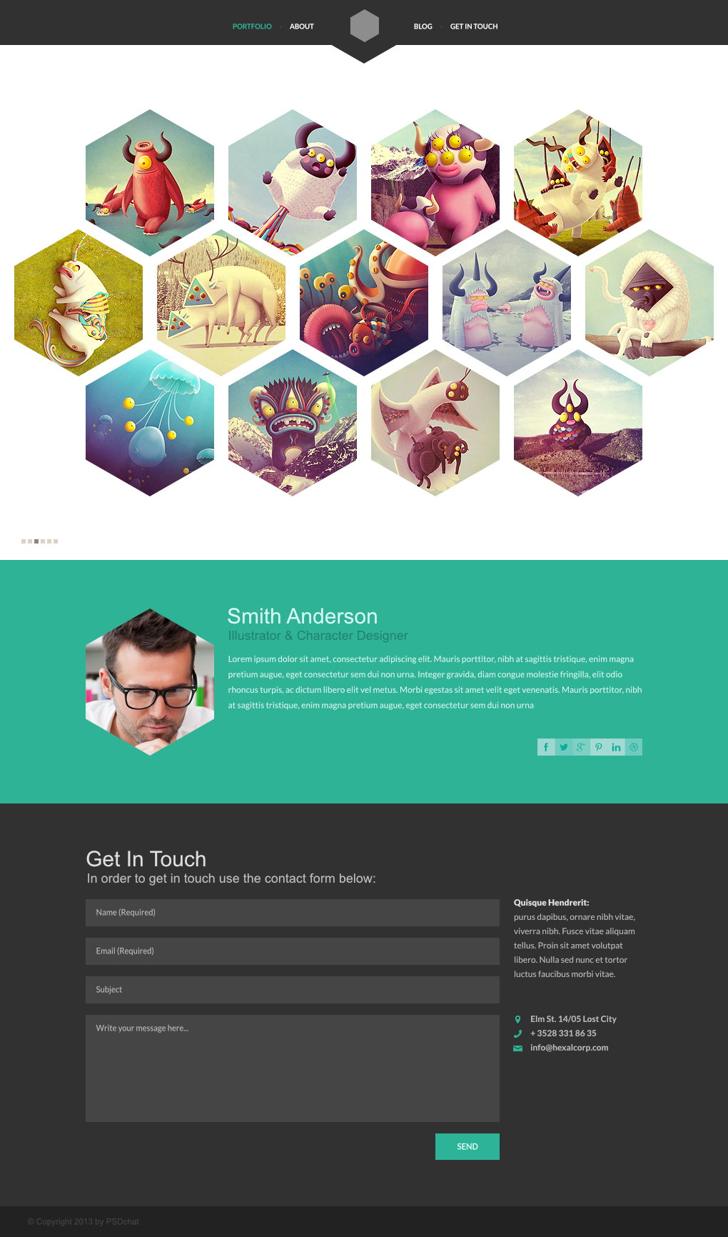 Example of Web Project Portfolio Theme Responsive